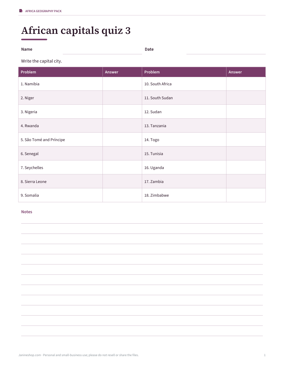 Preview of the first page of Quiz 3